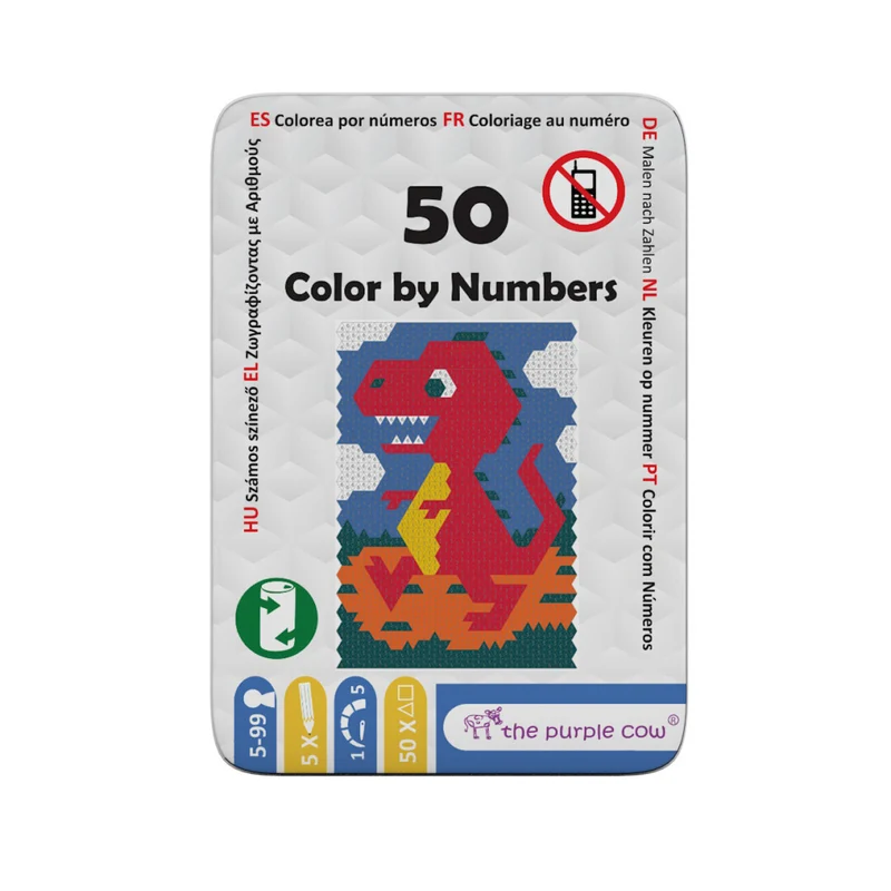 50 Colorear por Números - The Purple Cow