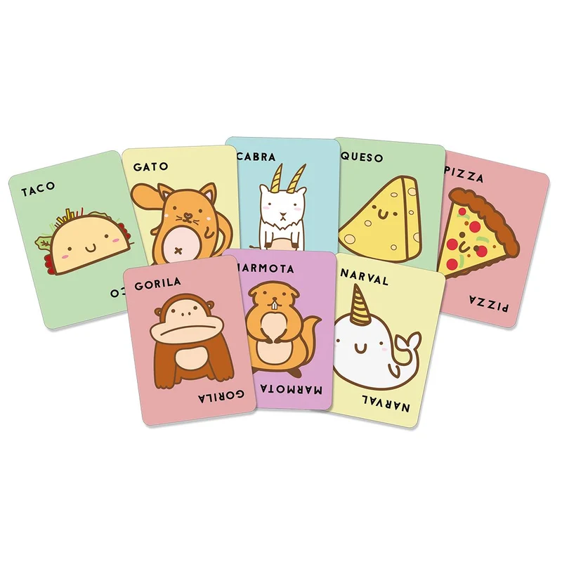 Taco, Gato, Cabra, Queso, Pizza - Juego de percepción visual