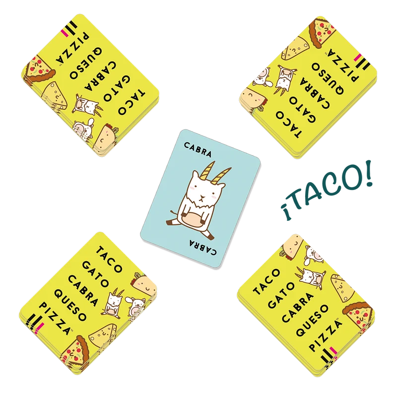 Taco, Gato, Cabra, Queso, Pizza - Juego de percepción visual
