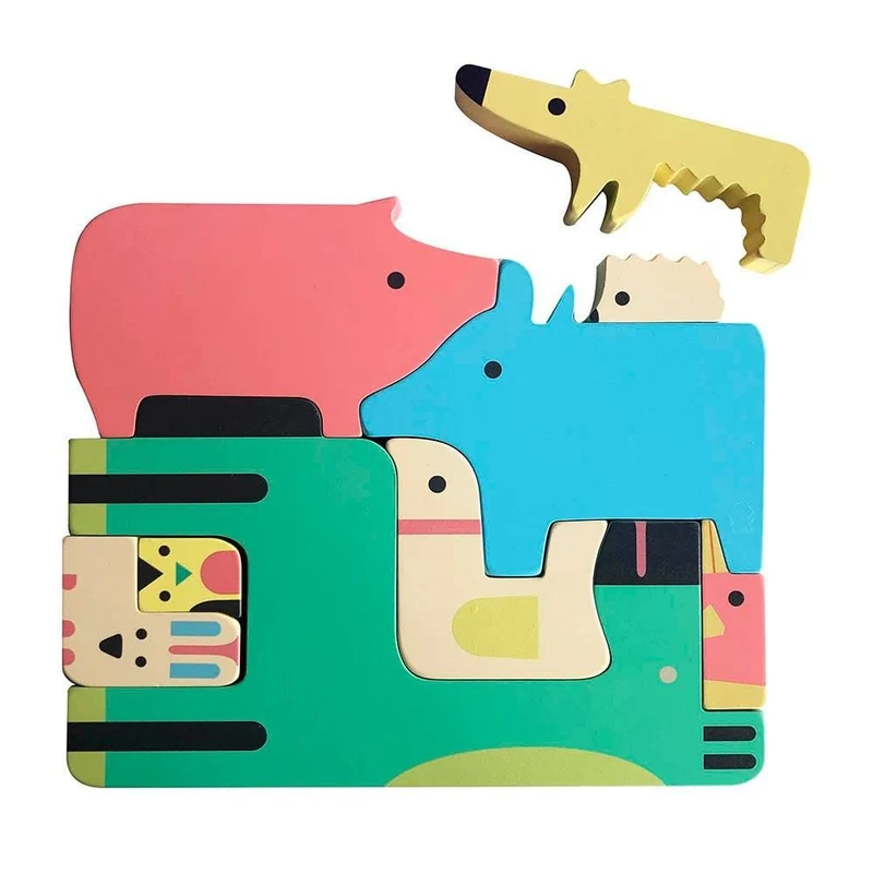 (Liquidación) Puzzle madera: Animales - Auzou