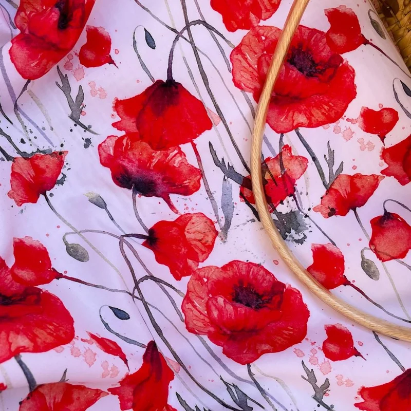 Manta entretiempo poppies