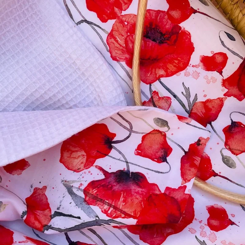Manta entretiempo poppies