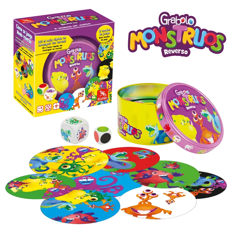 Grabolo Monstruos Reverso - Juego de viaje de concentración y rapidez