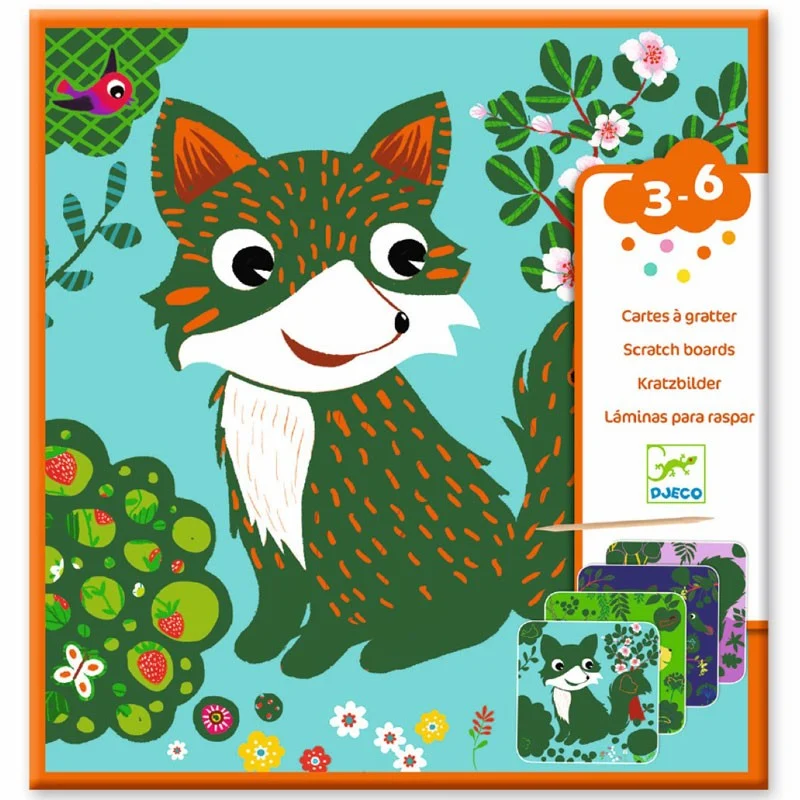 Cuadros para rascar: Animales Pequeños - Djeco