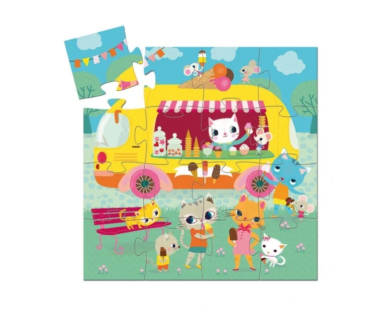 Puzzle Silueta - Camión de los helados - 16 pzs.