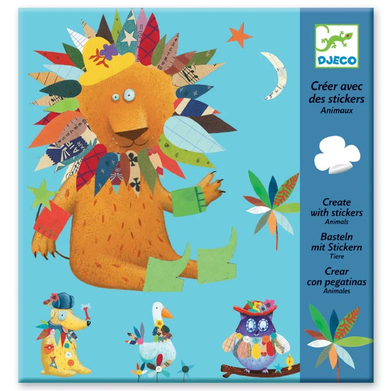 Crear con pegatinas - Animales - Djeco