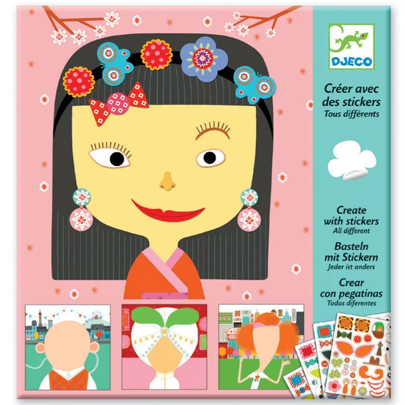 Crear con pegatinas - Todas diferentes