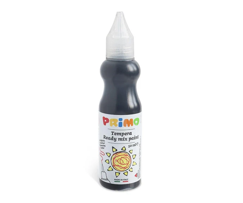Témpera Botella 50ml Negro - Primo