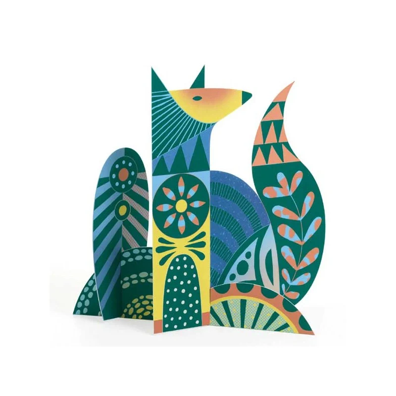 Cuadros para raspar: Animales Folk - Djeco