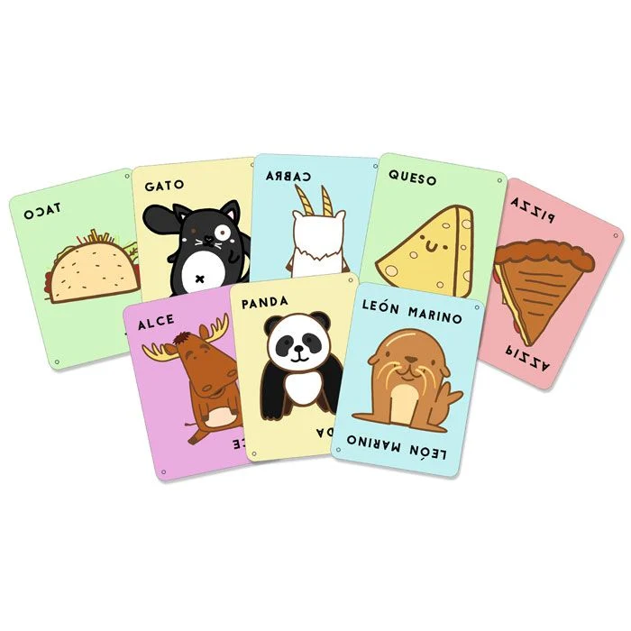 Taco, vuelta, cabra, queso, pizza - Juego de percepción visual
