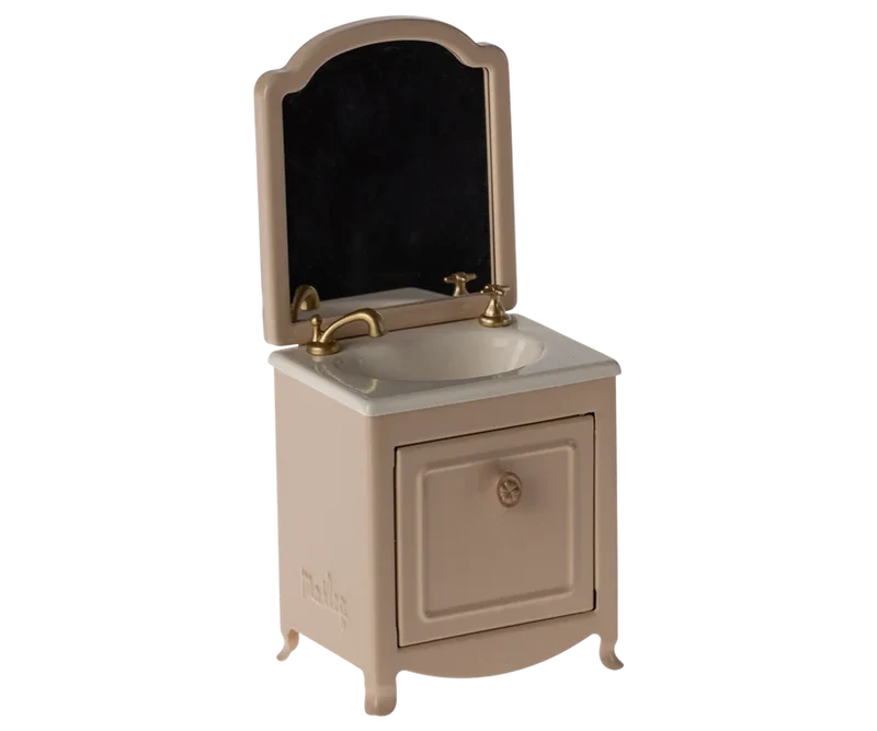 Lavabo aparador con espejo Rosa Empolvado - Maileg