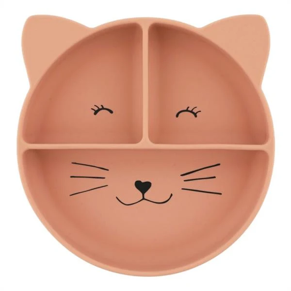 Plato Ventosa Trixie Divisiones Silicona Gato