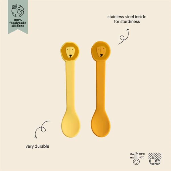 Cucharas Silicona Trixie León 2 Unidades