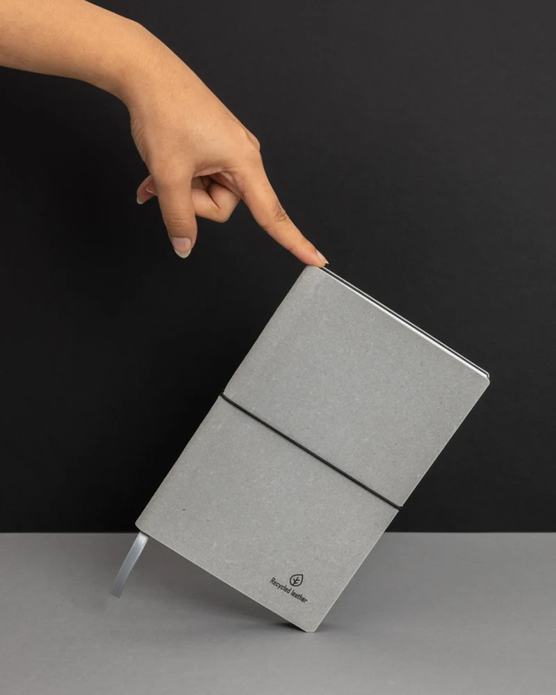 Libreta A5 cuero reciclado GRS para personalizar