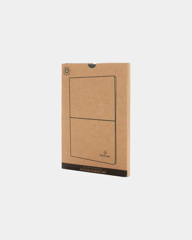Libreta A5 cuero reciclado GRS para personalizar