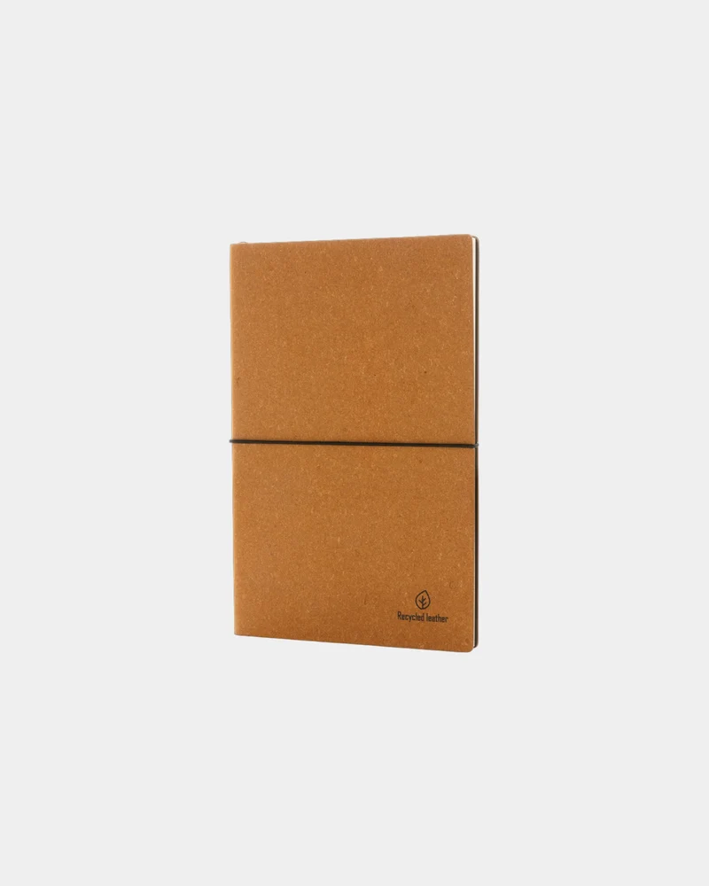 Libreta A5 cuero reciclado GRS para personalizar