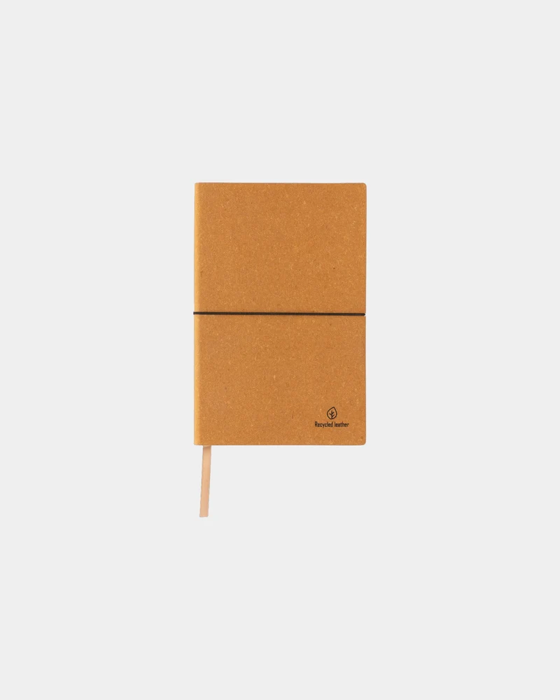 Libreta A5 cuero reciclado GRS para personalizar