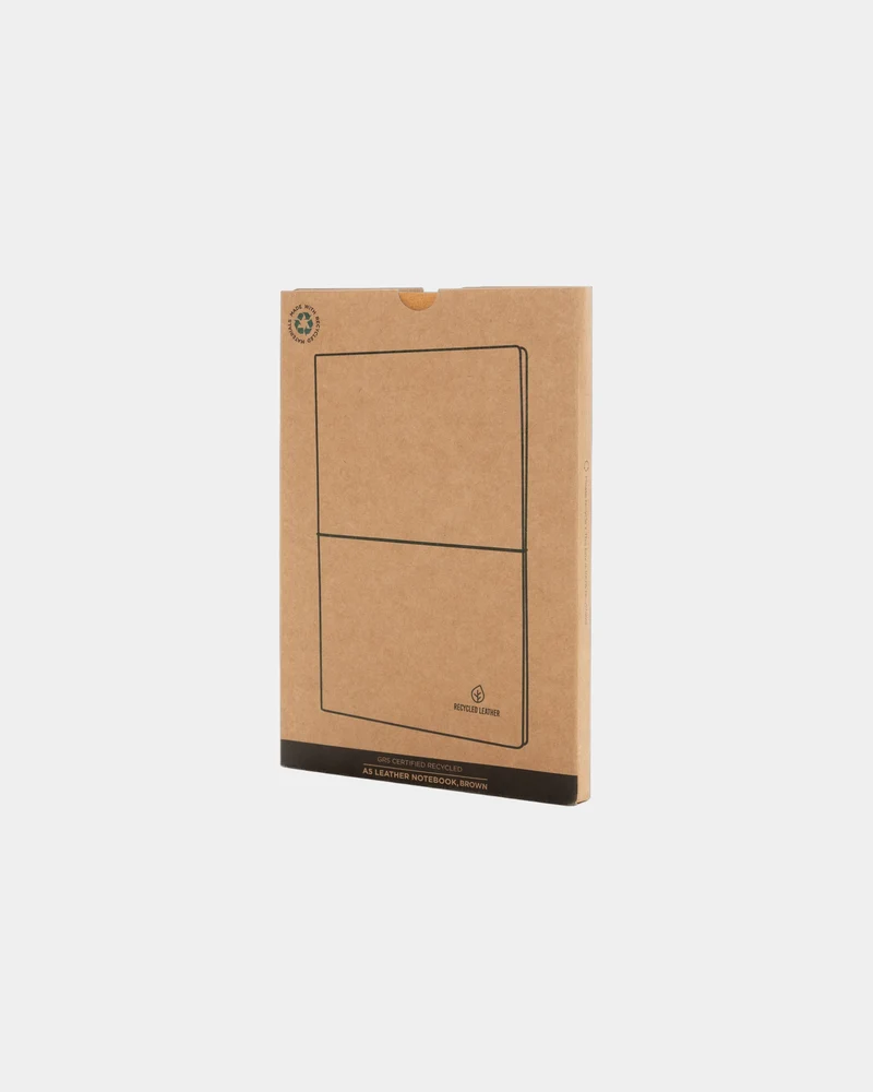 Libreta A5 cuero reciclado GRS para personalizar