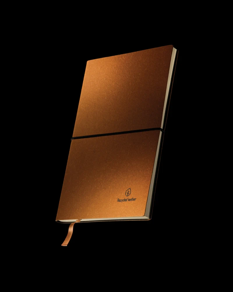 Libreta A5 cuero reciclado GRS para personalizar