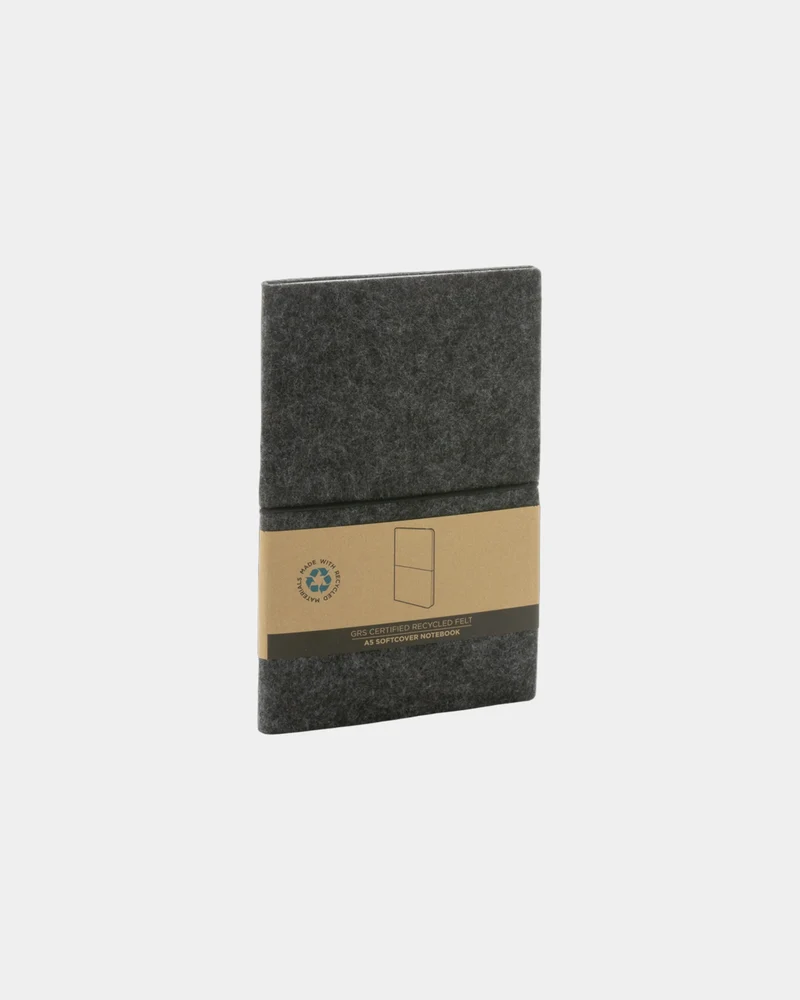 Libreta A5 fieltro reciclado GRS para personalizar