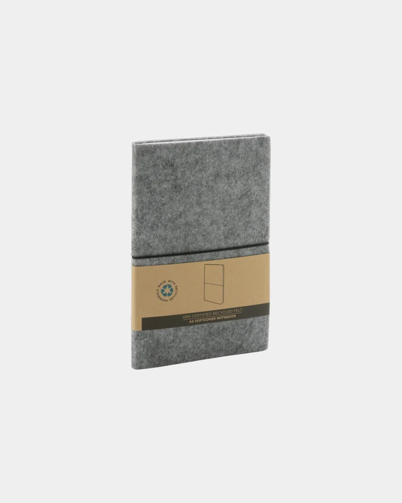 Libreta A5 fieltro reciclado GRS para personalizar