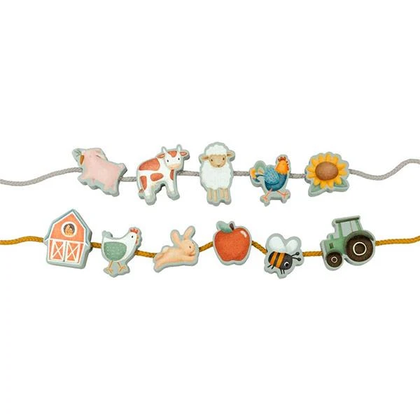 Figuras Madera Enlazar Cordones Little Dutch Verde