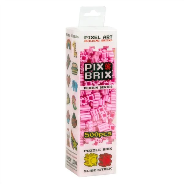 Bloques Pix Brix 500 Piezas Color Rosa Medium Series Pixel Art