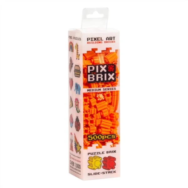 Bloques Pix Brix 500 Piezas Color Naranja Medium Series Pixel Art