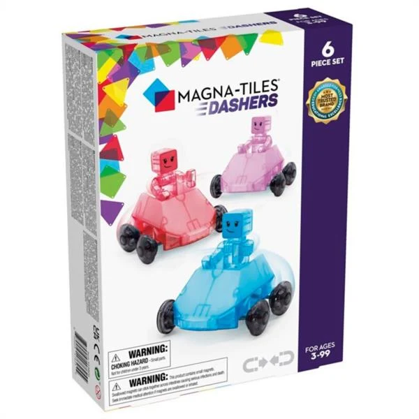 MagnaTiles Coches Dashers 6 Piezas