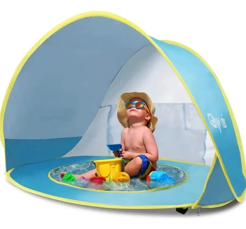 Carpa De Playa Con Piscina Para Niños Y Bebés Filtro UV
