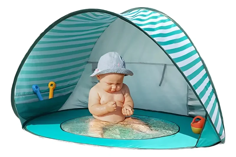 Carpa De Playa Con Piscina Para Niños Y Bebés Filtro UV