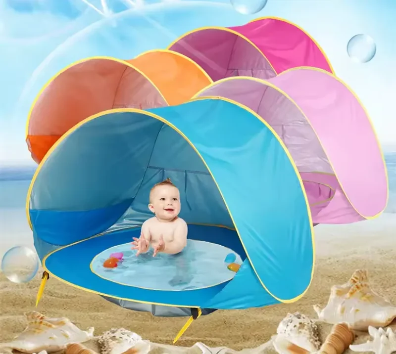 Carpa De Playa Con Piscina Para Niños Y Bebés Filtro UV