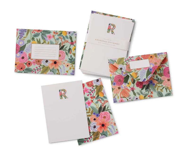 Set de escritura de cartas con Iniciales de A a Z - Rifle Paper Co.