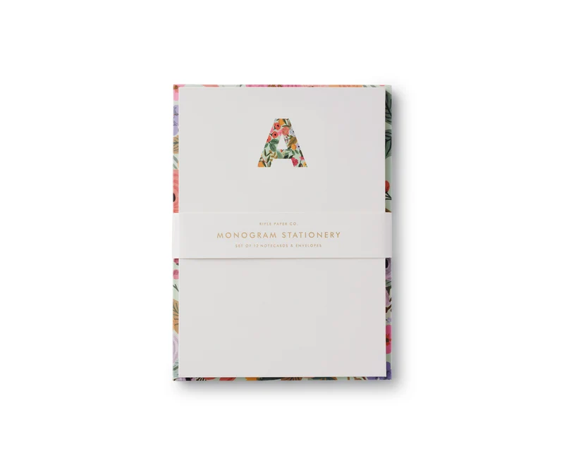Set de escritura de cartas con Iniciales de A a Z - Rifle Paper Co.