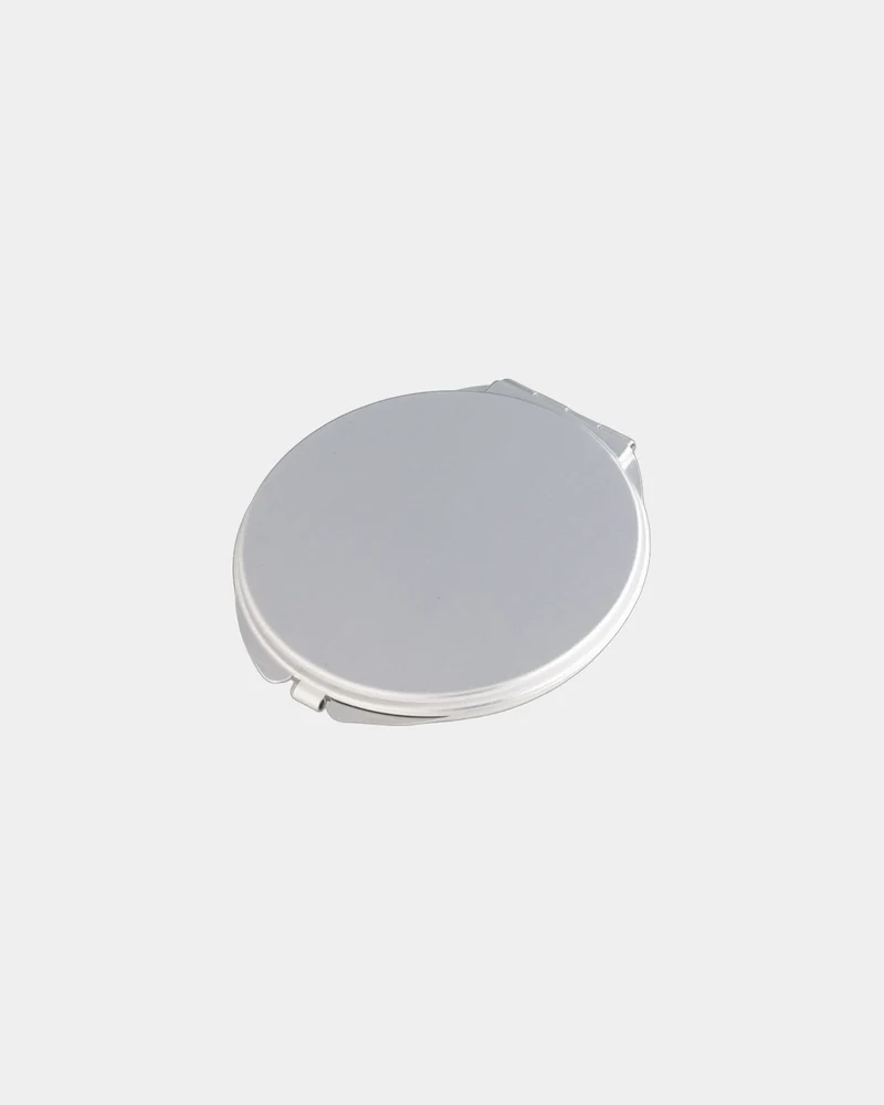 Espejo doble de aluminio con estuche para personalizar
