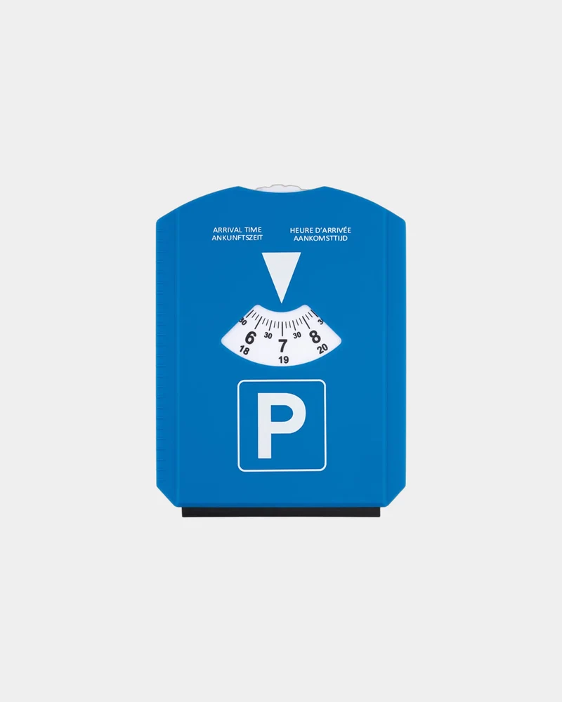 Disco de estacionamiento con rascador para personalizar