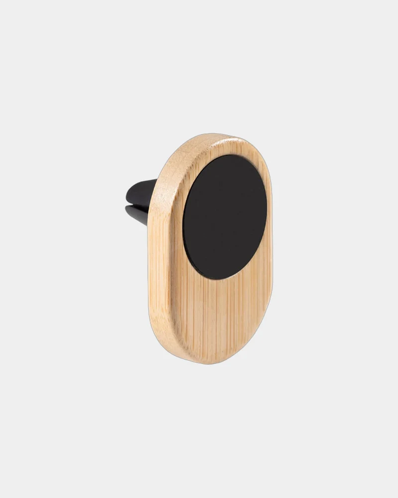 Soporte de móvil de bambú magnético para personalizar