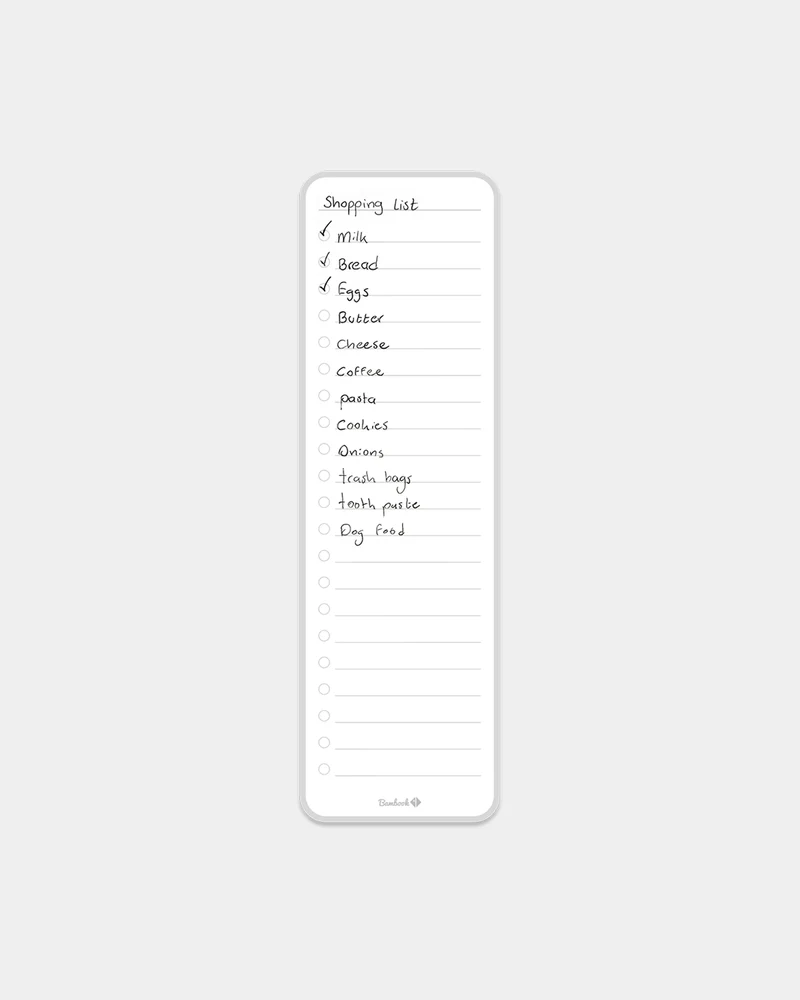 Lista de la compra adhesiva Bambook para personalizar