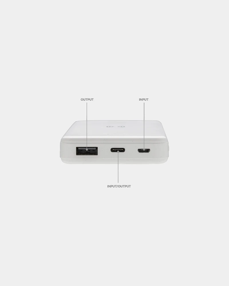 Power bank plástico reciclado 5000mAh para personalizar
