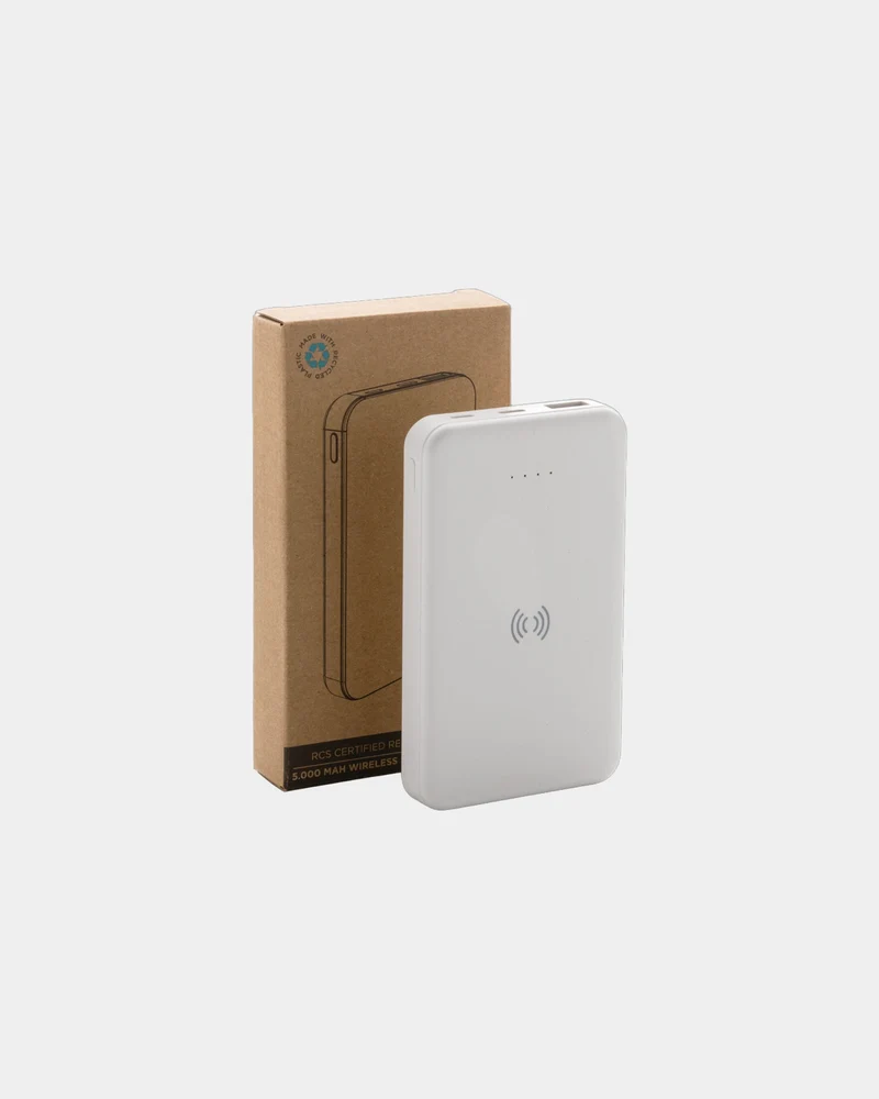 Power bank plástico reciclado 5000mAh para personalizar