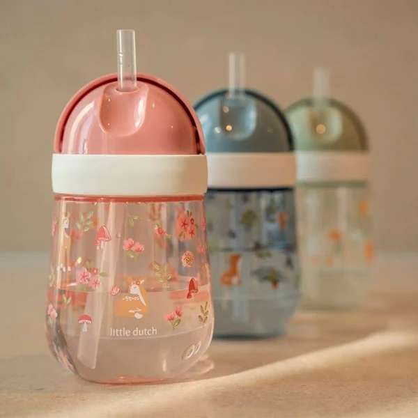 Vaso Con Pajita Mio 300 Ml Forest Friend Little Dutch