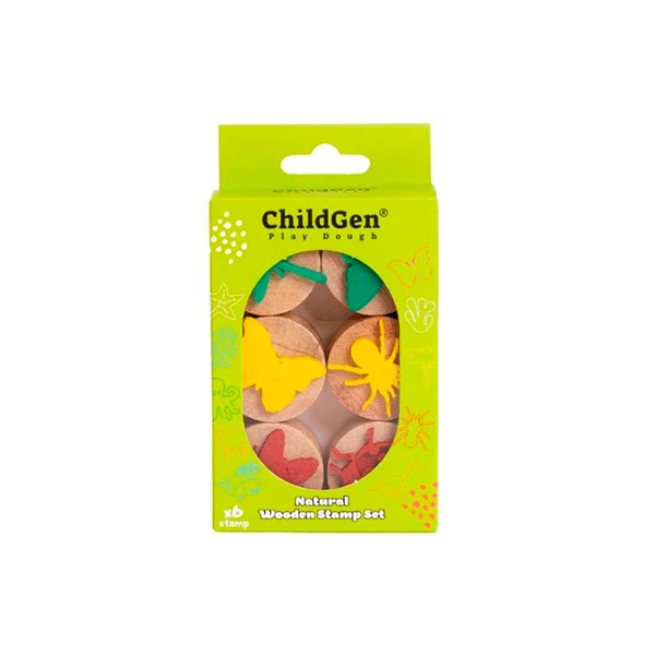 Sellos Plastilina Insectos Madera 6 Unidades Childgen