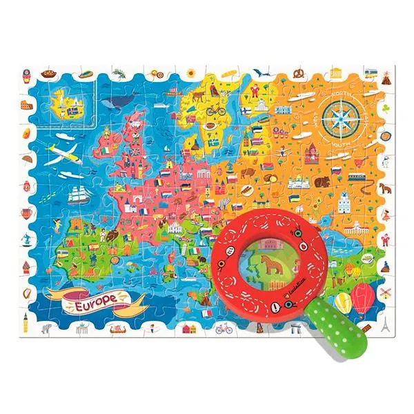 Puzzle Mapa Europa Detective Ludattica