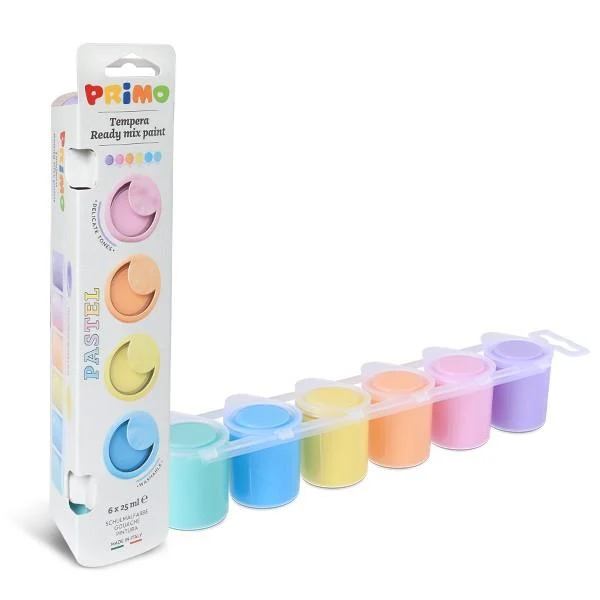 6 Temperas Colores Pastel 6X25ml