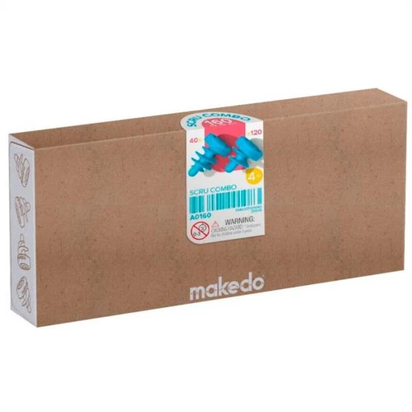 Pack De Tornillos Mix 160 Piezas Makedo Crear Con Cartón