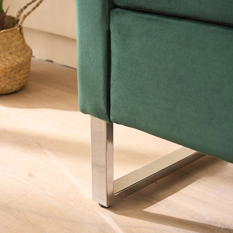 LoungeDock: Velvet Armrest Storage Bench