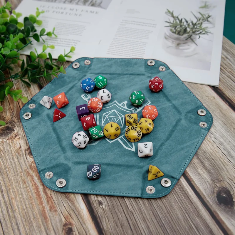 Folding Hexagon Dice Tray Set (6-Pack)