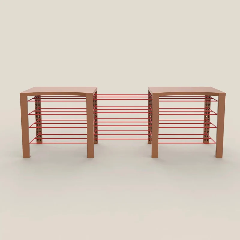 Double ShortThrone with 12 shelves
