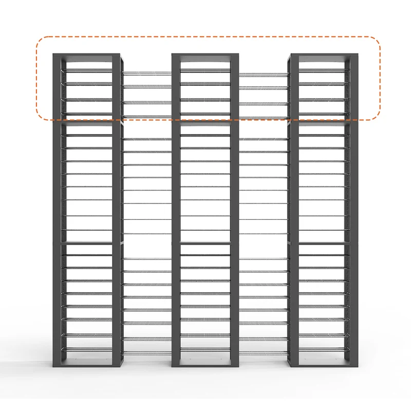 Triple ShortThrone with 20 shelves