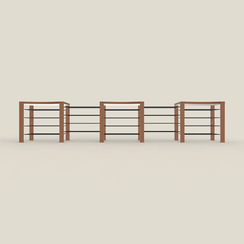 Triple ShortThrone with 20 shelves